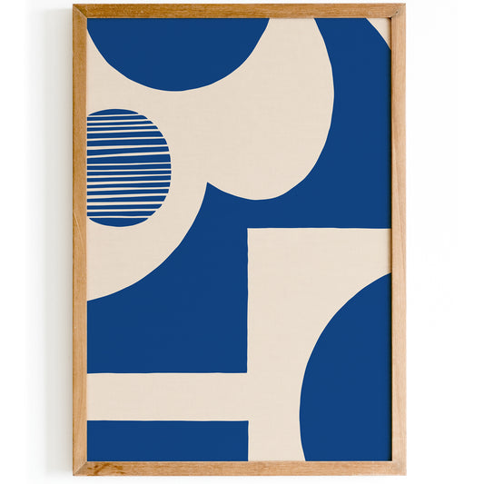 Modern Blue Cut Outs Wall Art