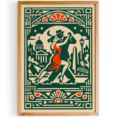 Buenos Aires Tango Milonga Art Poster