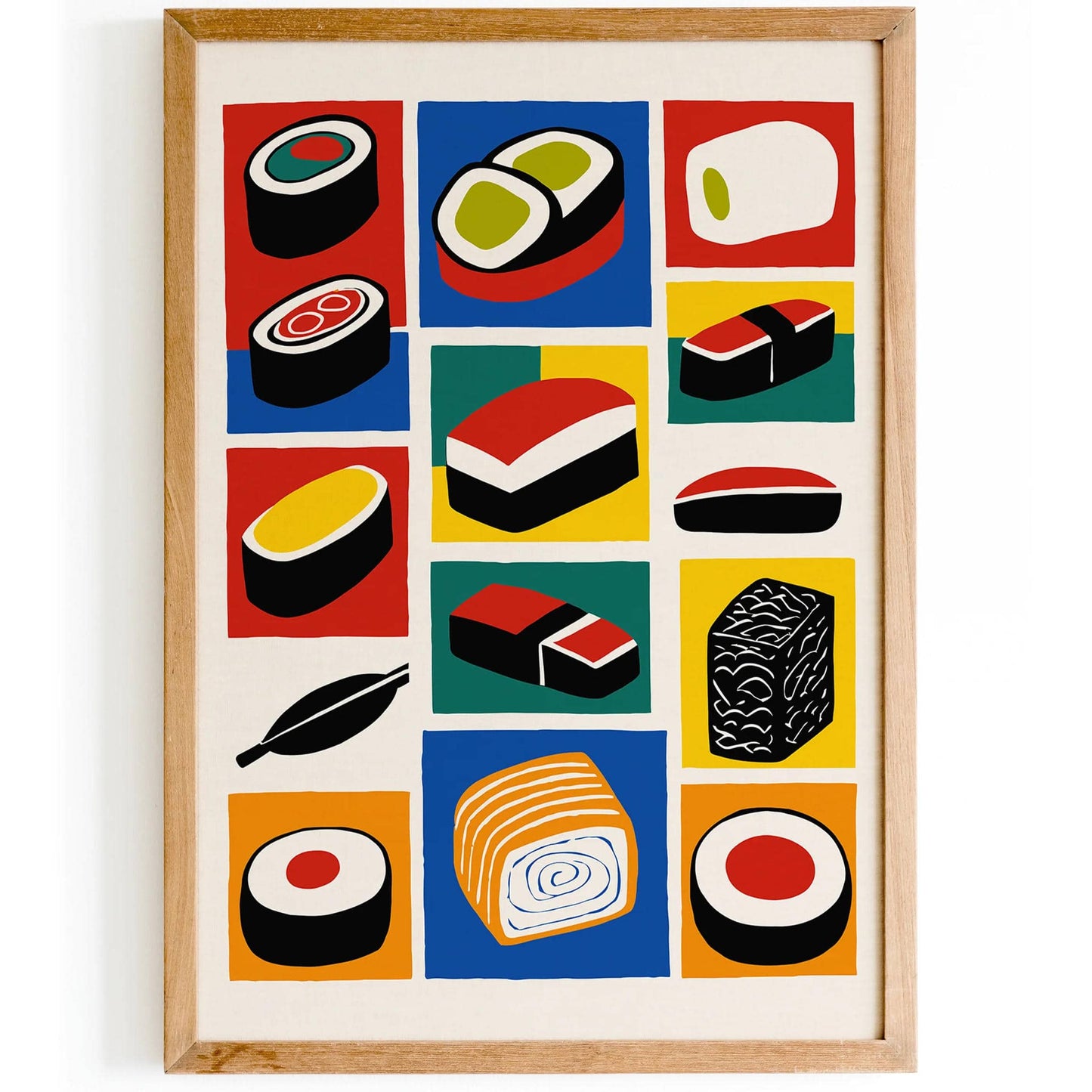 Pop Art Sushi Print for Kitchen