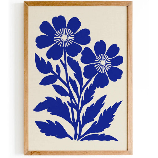 Blue Flowers Poster