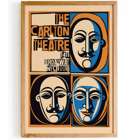 Carlton Theater Masks Poster Print