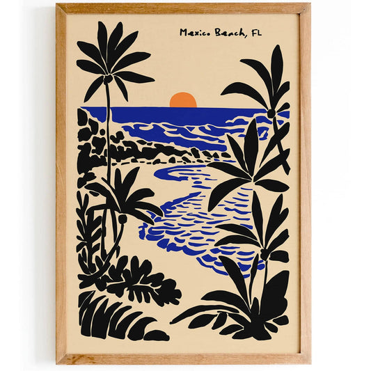 Mexico Beach Florida Honeymoon Gift Idea Print