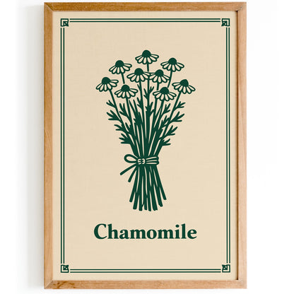 Chamomile Minimalist Kitchen Art Poster