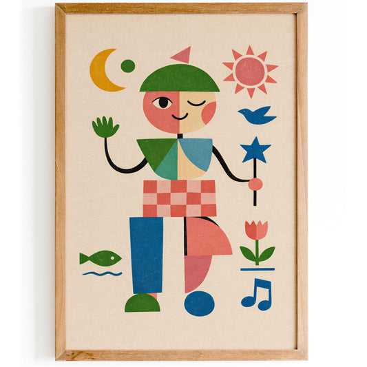 Paul Klee Inspired Abstract Modern Wall Art Print