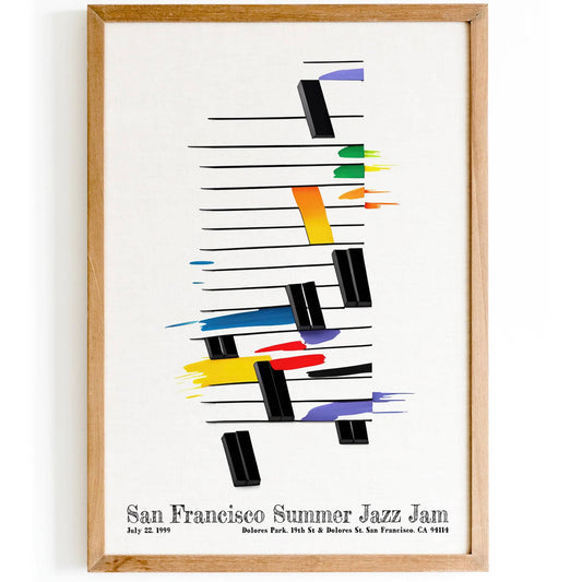 San Francisco Jazz Festival White Poster - HypeSheriff