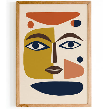 Cubism Abstract Face Art Print