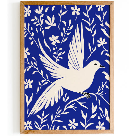 Blue Dove Peaceful Art Print