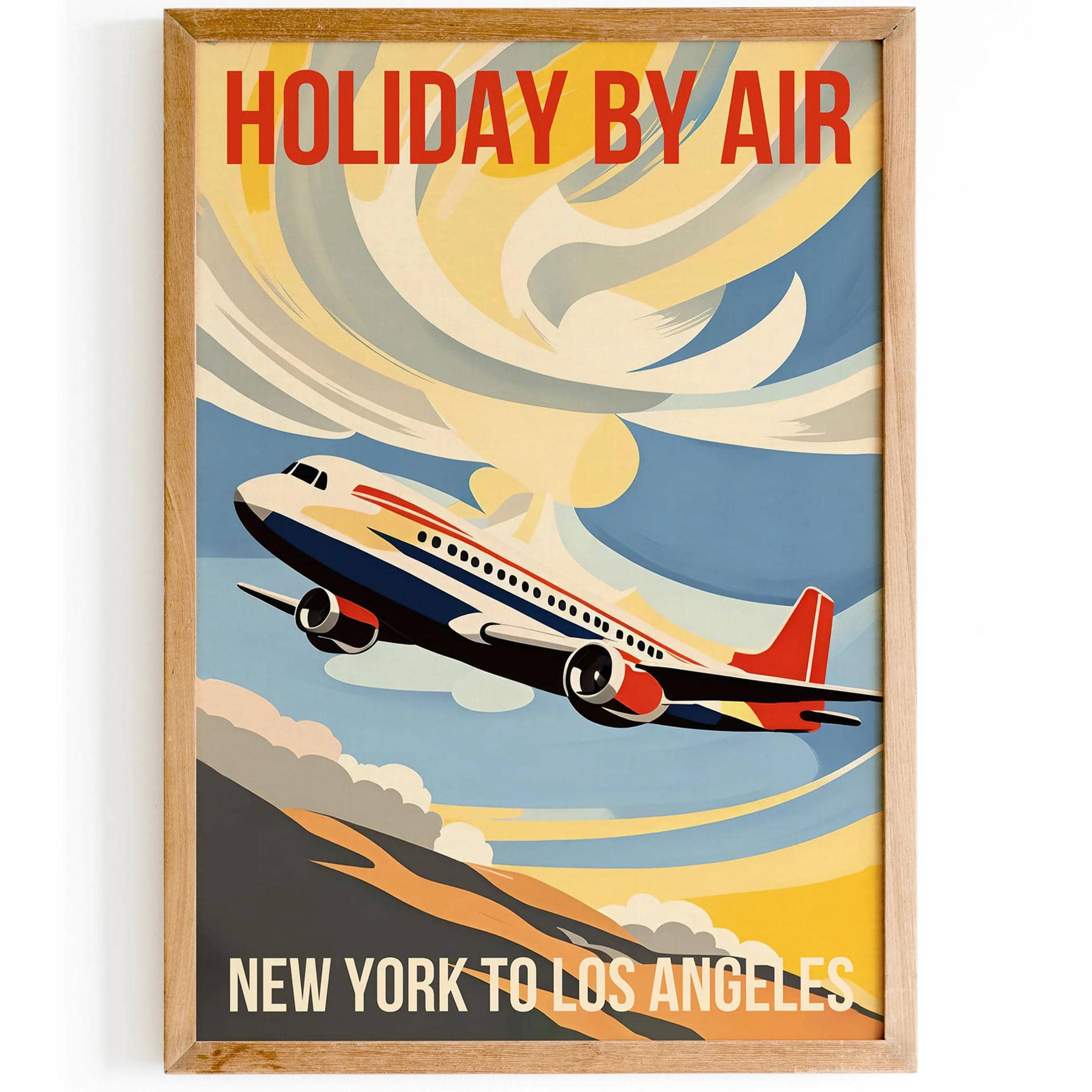 Retro Travel Poster NY to LA – HypeSheriff