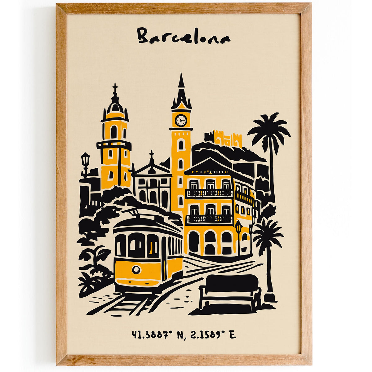 Barcelona Spain Poster 2026 – Travel Wall Art Print