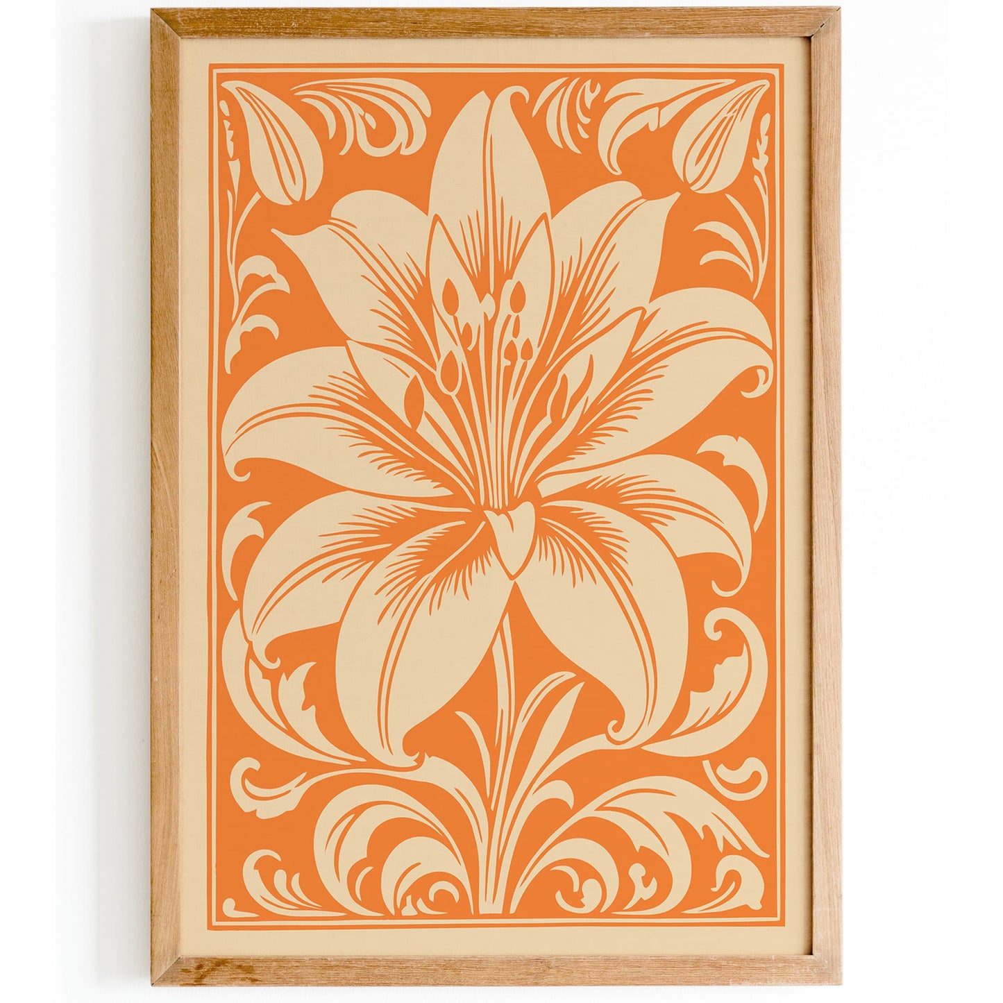 Lily Flower Orange Poster
