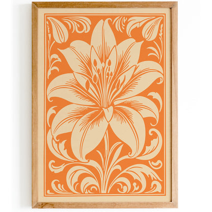Lily Flower Orange Poster