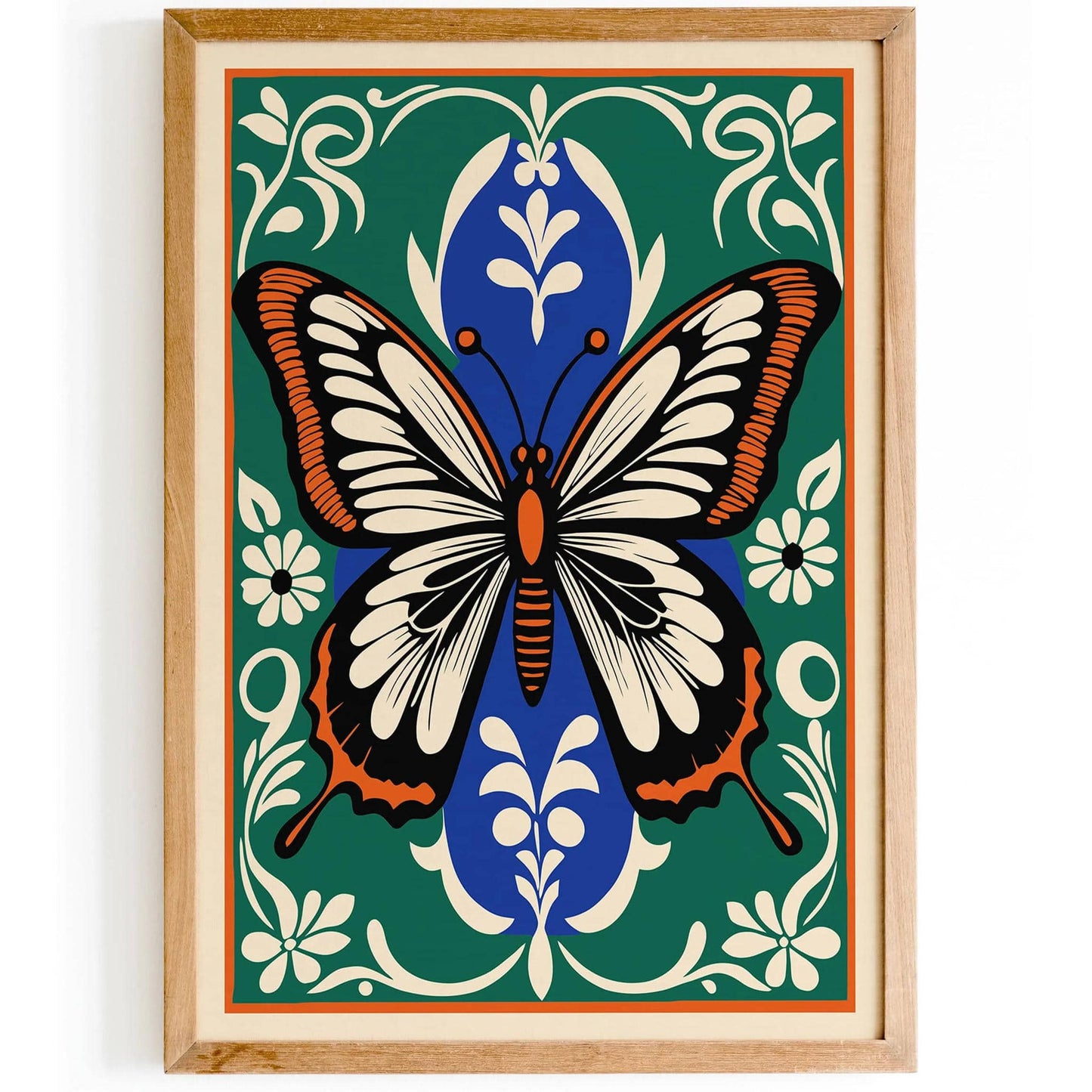 Vintage Rococo Butterfly Animal Art Print