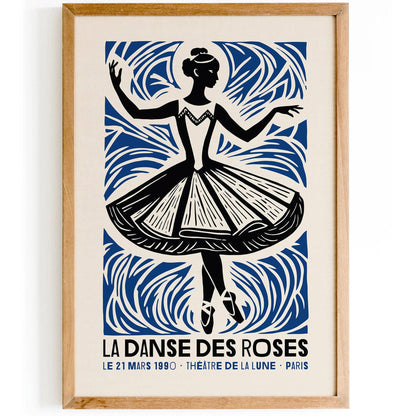 Retro Paris Ballet Poster Print