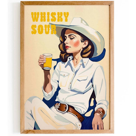 Whisky Sour Cowgirl Poster