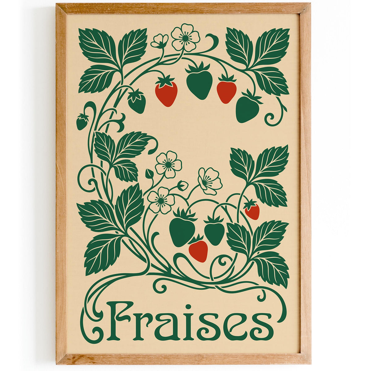 Vintage Strawberry Poster