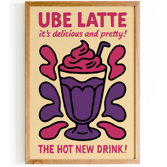 Ube Latte Poster Print