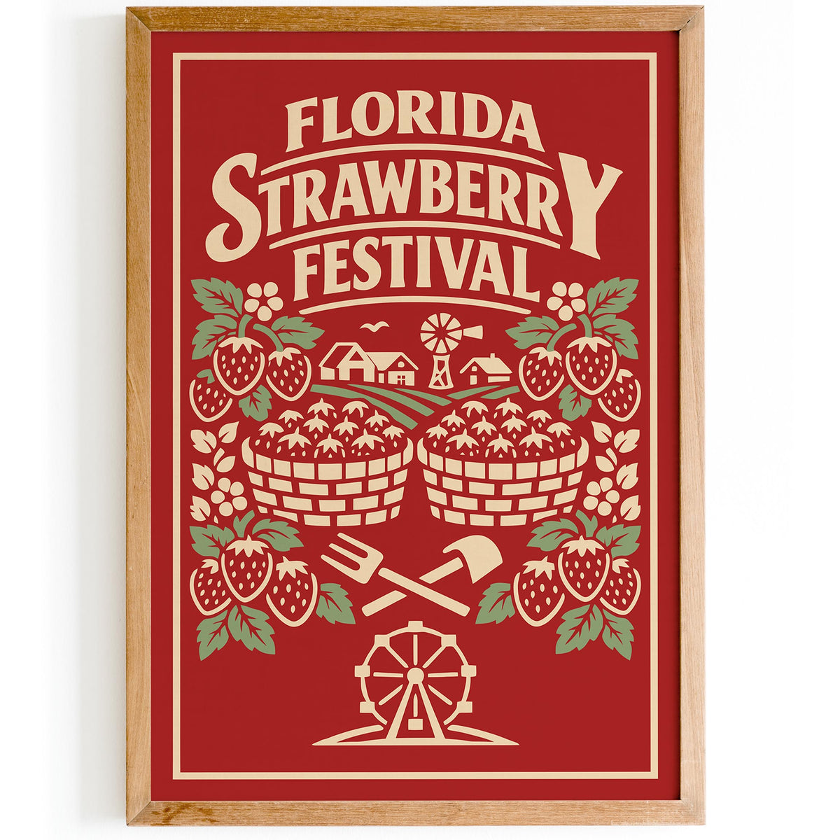 Vintage Florida Strawberry Festival Poster
