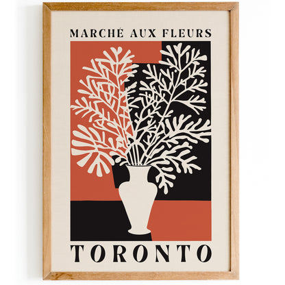 Toronto Flower Market Retro Poster