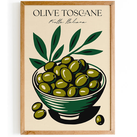 Olive Toscana Frutta Italiana Kitchen Poster