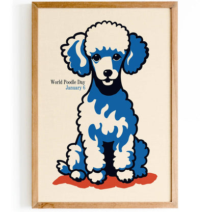 World Poodle Day Retro Poster