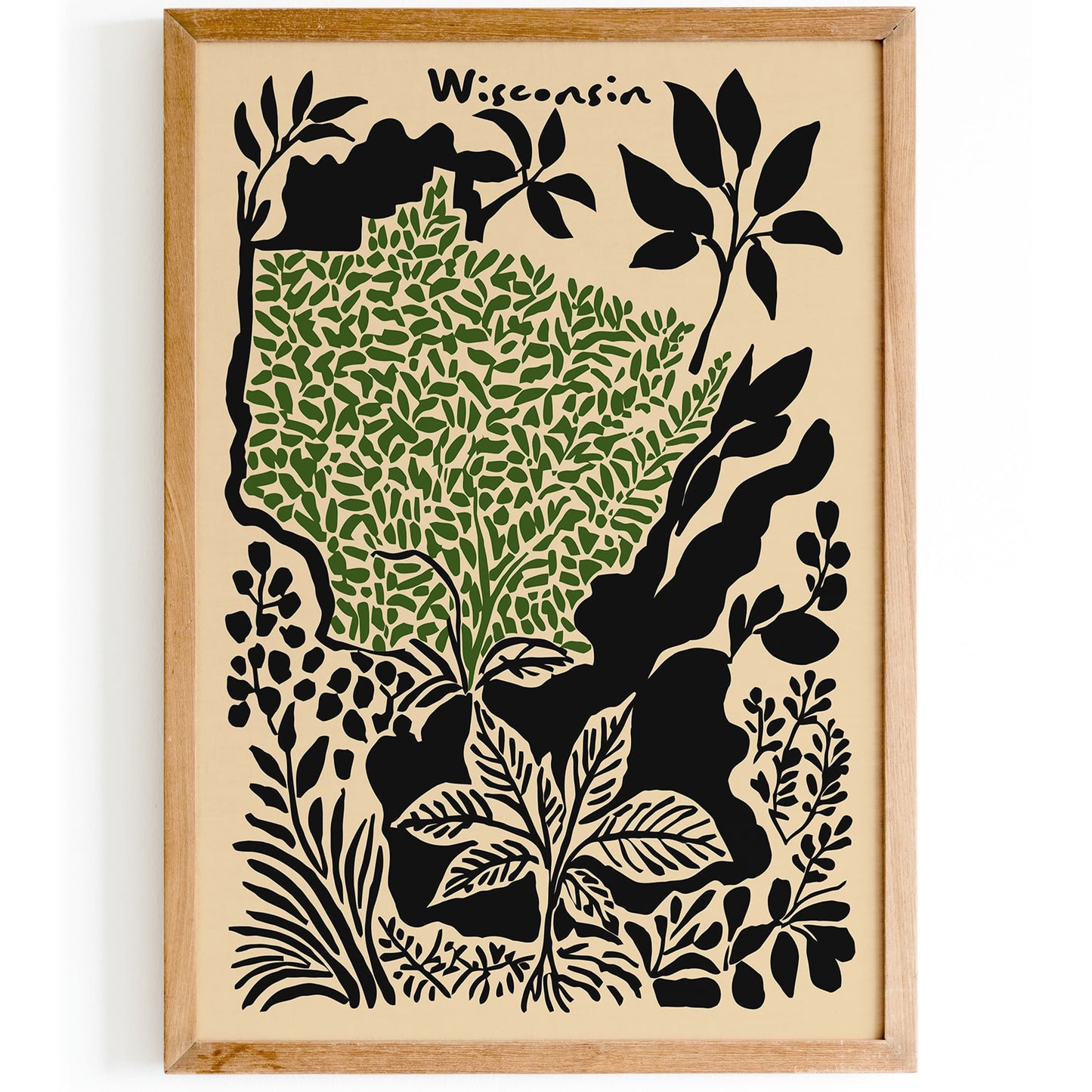 Wisconsin Abstract Map Poster