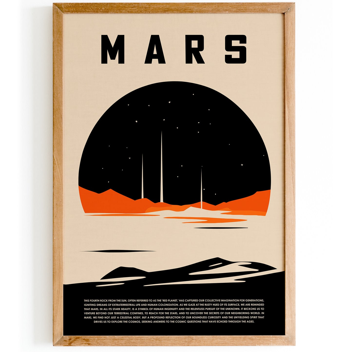 MARS Minimalist Space Poster