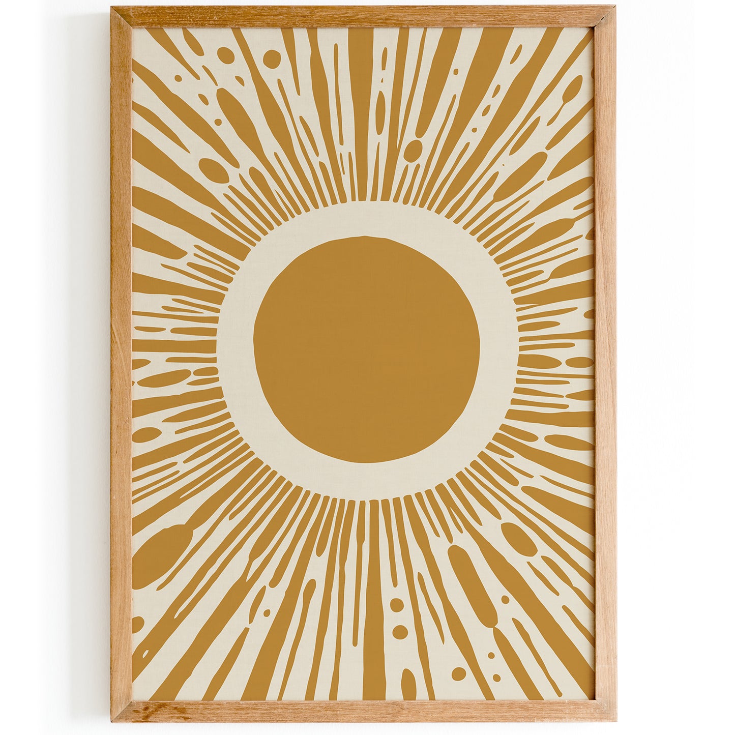 Mustard Yellow Boho Chic Sun Art Print