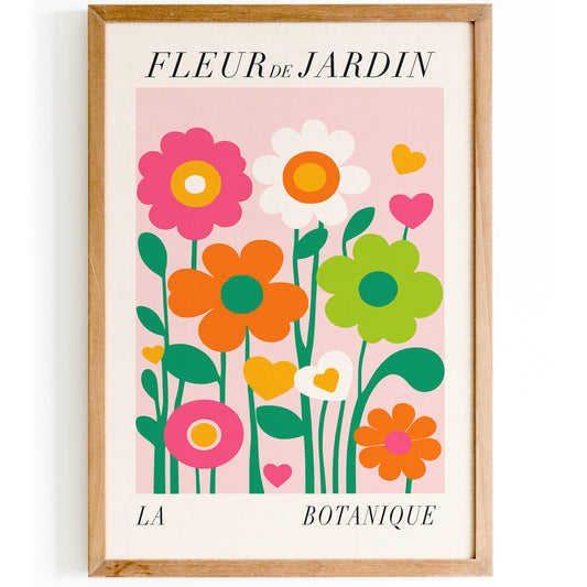 Cute Fleur de Jardin French Art Print