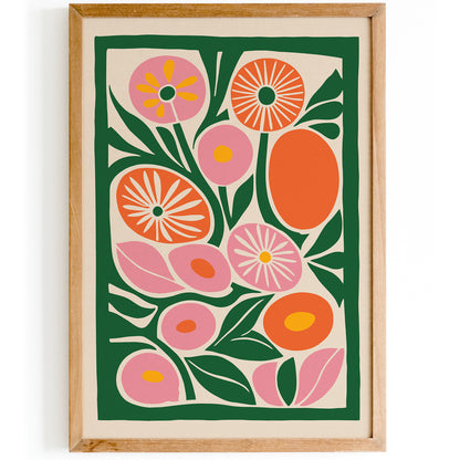 Retro Organic Shapes Colorful Kitchen Wall Art