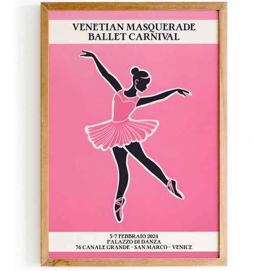 Venice Ballet - Ballerina Pink Poster