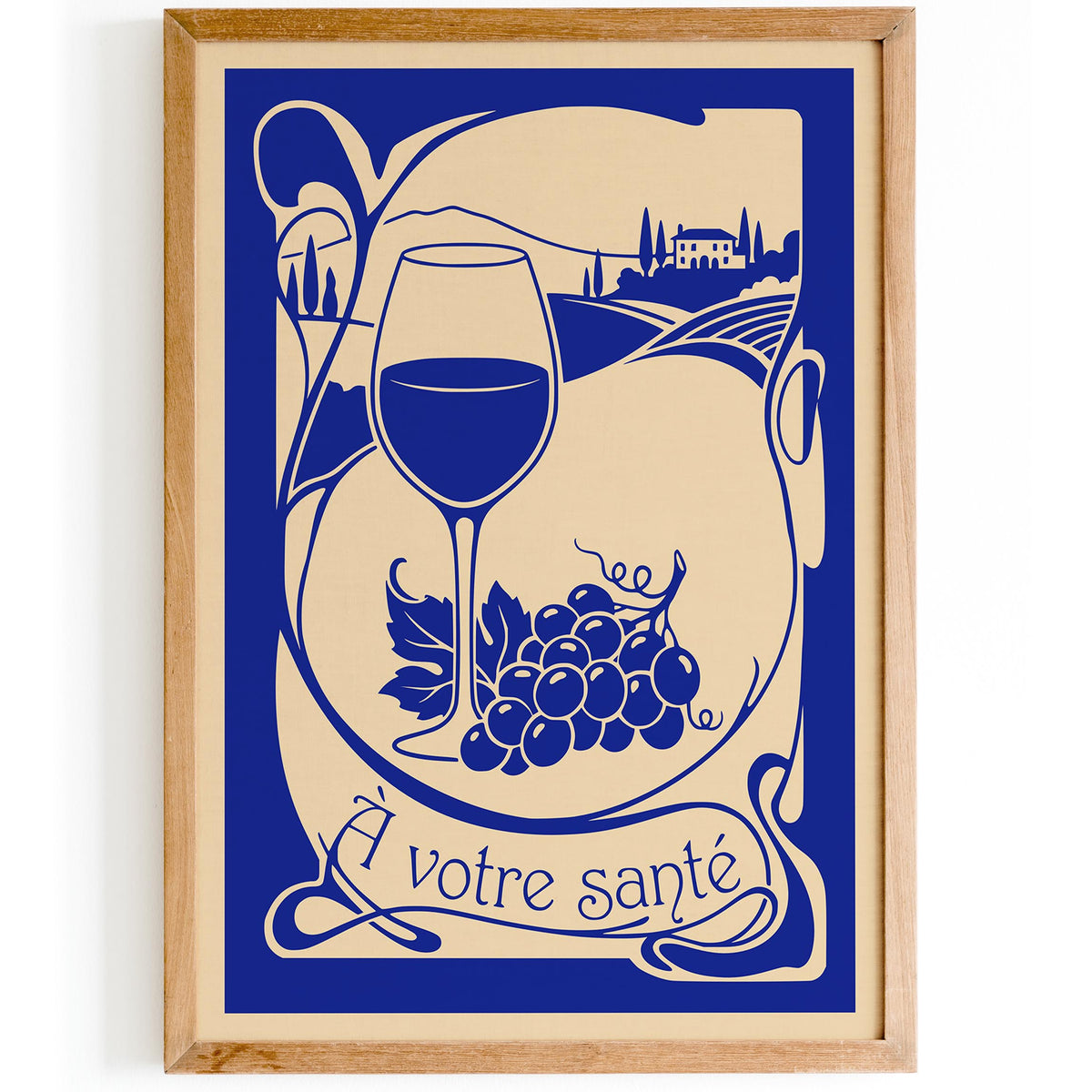 À Votre Santé French Wine Poster