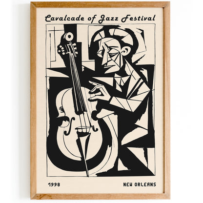 Retro New Orleans Jazz Music Poster