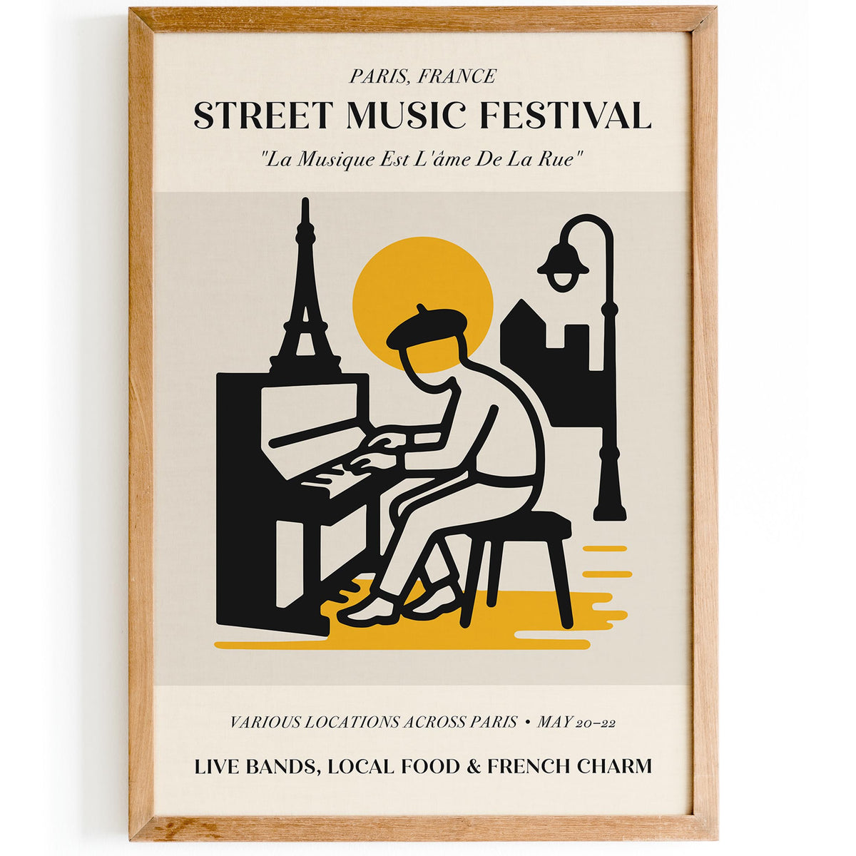 Paris Street Music Festival Art Poster