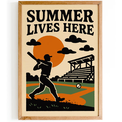 Baseball Summer Poster