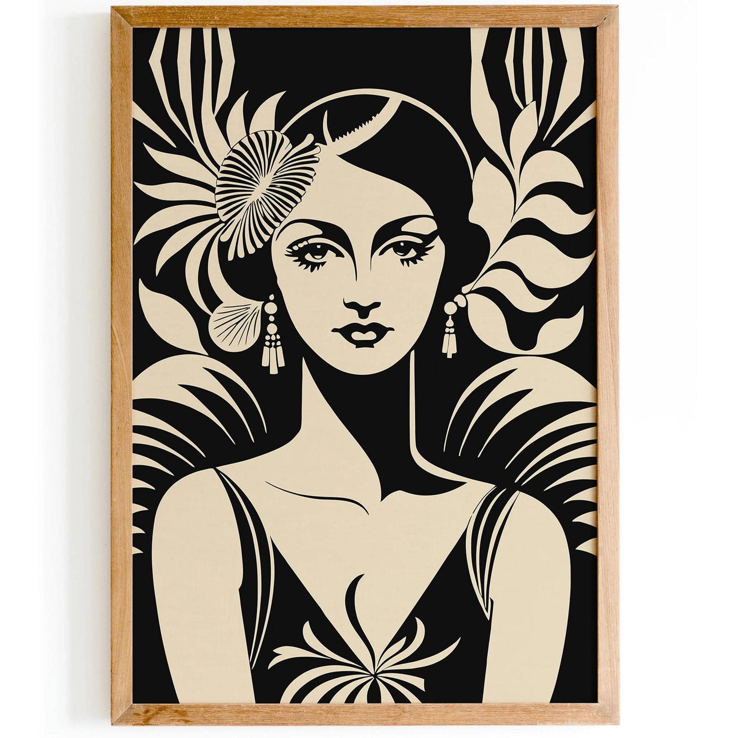 Art Deco Portrait of Woman Art Print