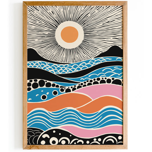 Colorful Aesthetic Sunshine Wall Art