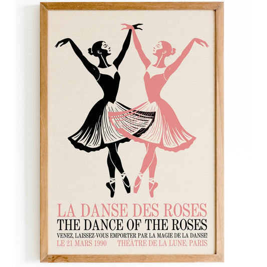 1990 Retro French Ballerina Wall Art