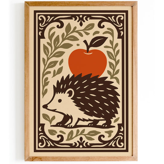 Cute Autumn Hedgehog Poster