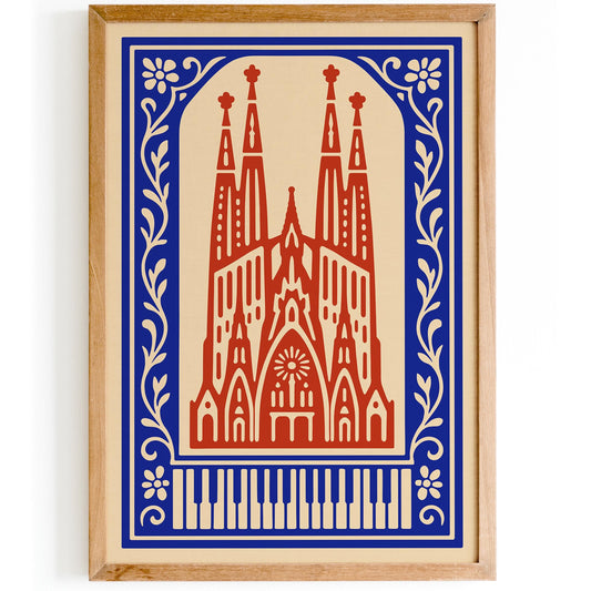 Festival de Jazz Barcelona Poster, Sagrada Familia Art Print