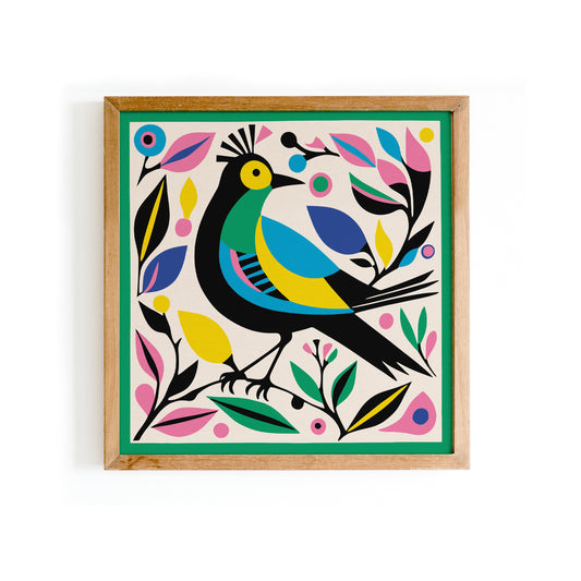 Colorful Bird Square Art Print 2024