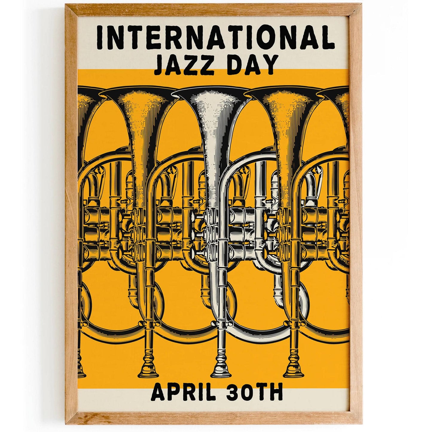 Jazz Day Yellow Music Art Print - HypeSheriff