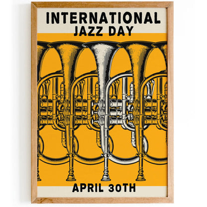 Jazz Day Yellow Music Art Print - HypeSheriff