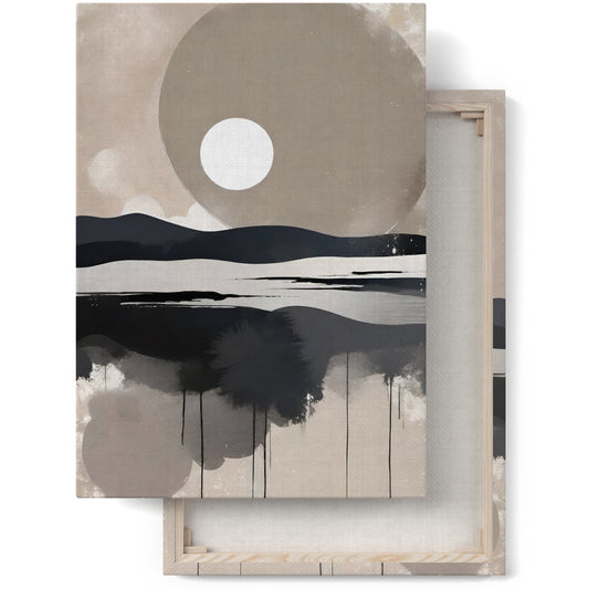 Mystical Moonrise: Abstract Canvas Print