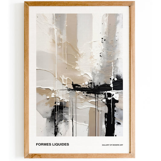 Formes Liquides Abstract Poster