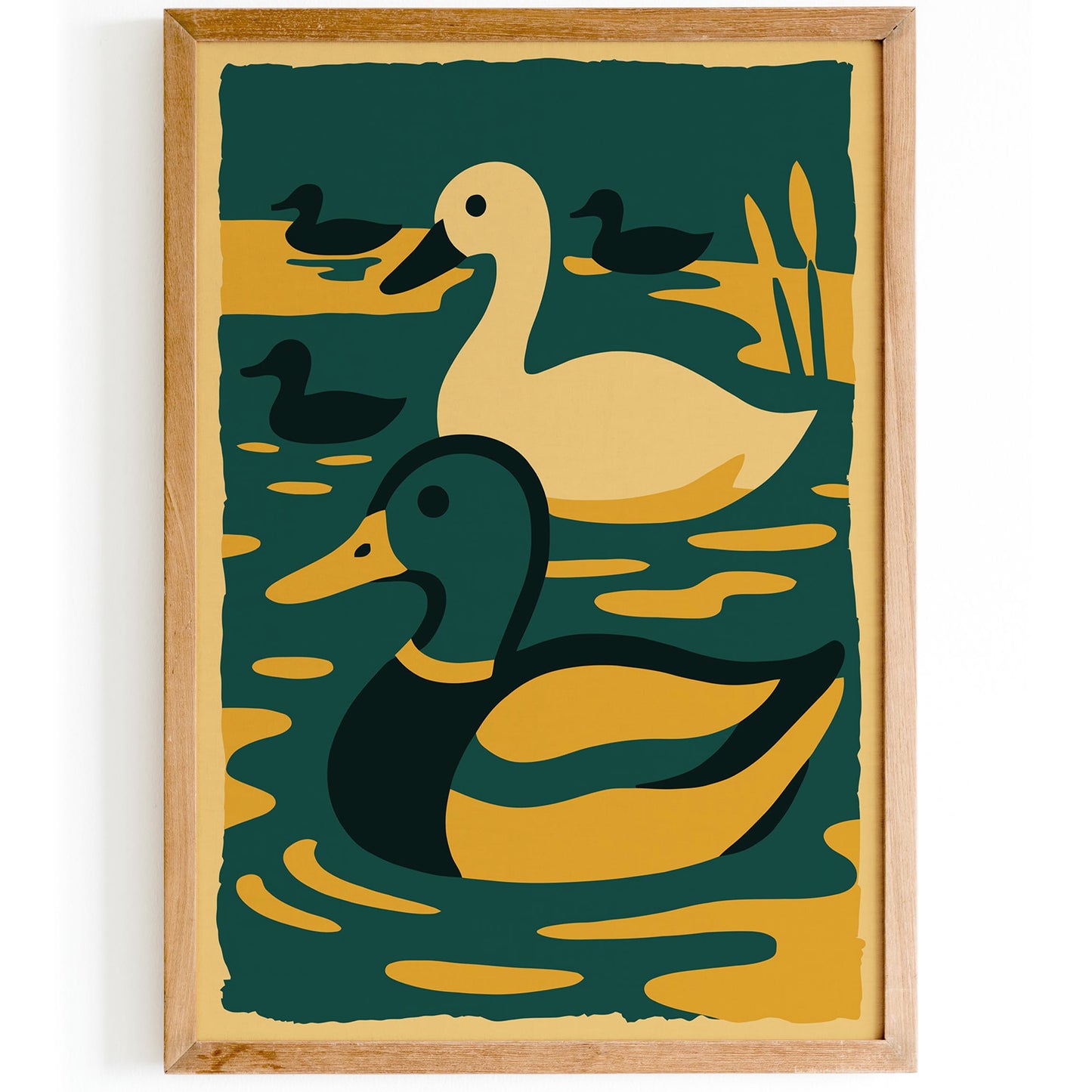 Golden Duck Pond Print