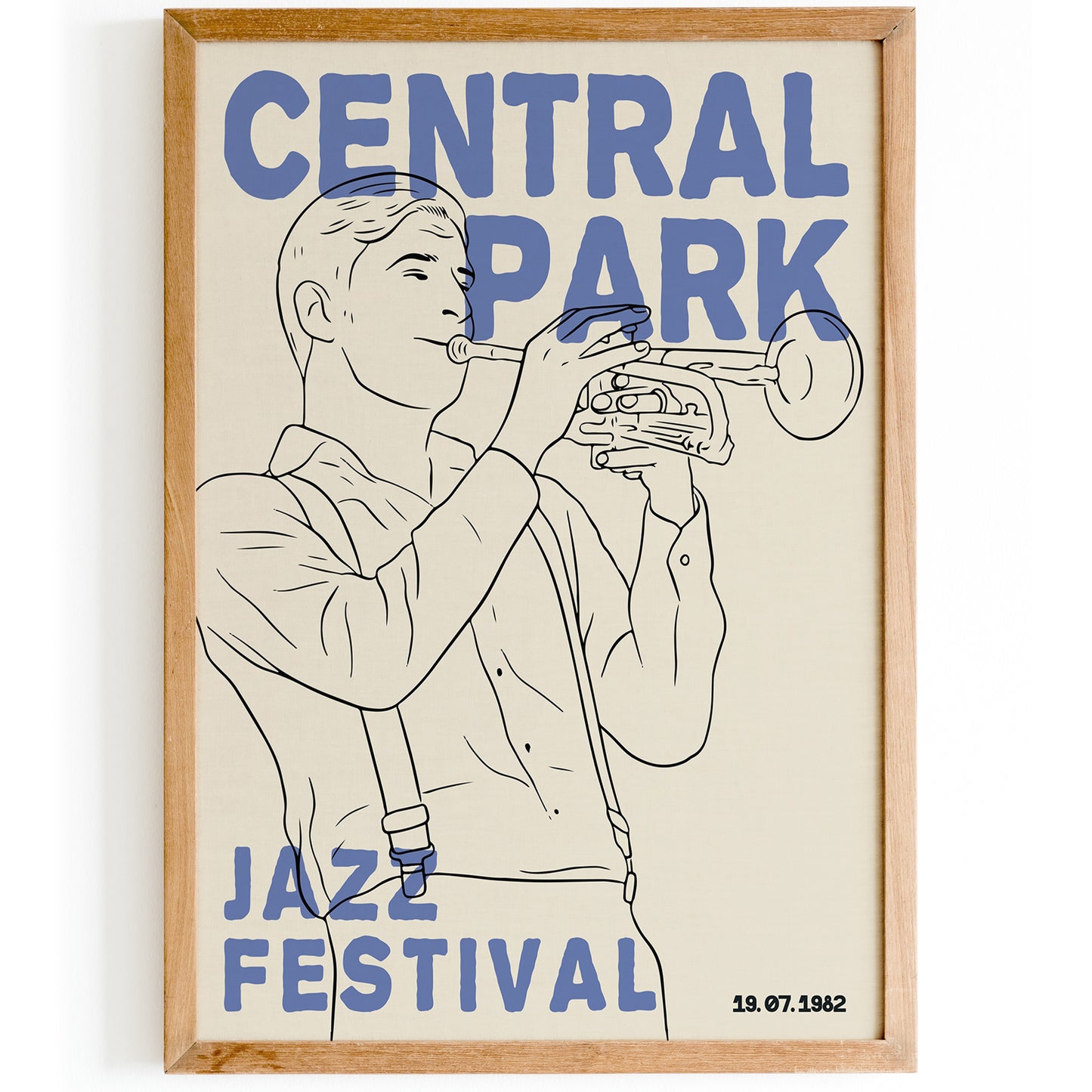 Central Park Jazz Festival Retro Poster