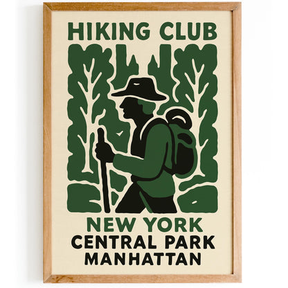 Hiking Club Central Park Poster