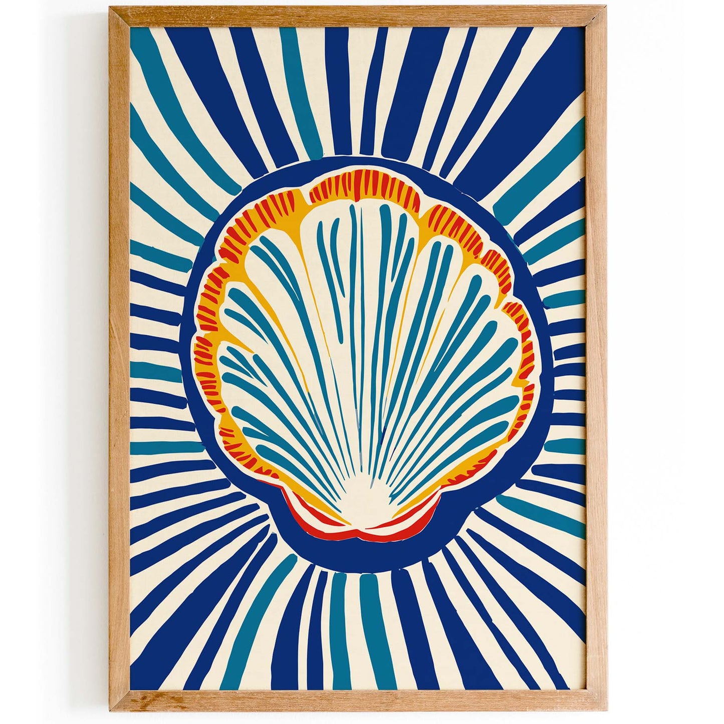 Vibrant Seashell Ocean Poster Print