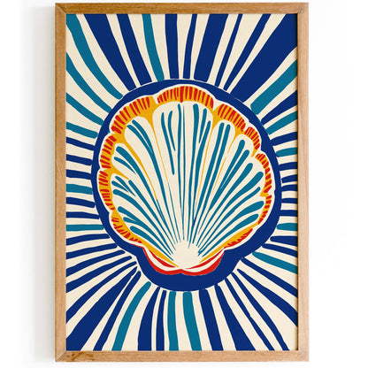 Vibrant Seashell Ocean Poster Print