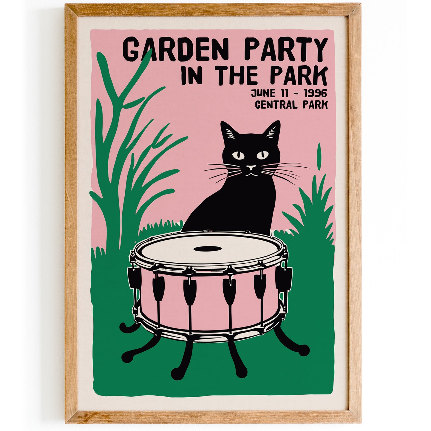 Garden Party Cat Drum 1996 Poster